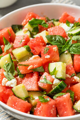 Organic Healthy Feta Watermelon Salad