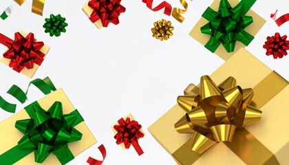 Abstract Boxing Day Scene with Colorful Gifts and Festive Decorations