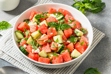 Organic Healthy Feta Watermelon Salad