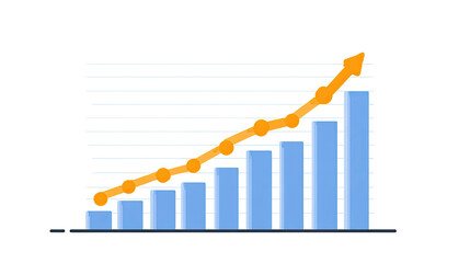 A chart illustrating increasing data points