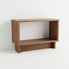 Modern Minimalist Wooden Shelf for Contemporary Home Decoration