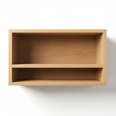 Minimalist Wooden Shelf with Clean Lines and Natural Finish