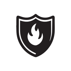 warning sign of fire vector illustration