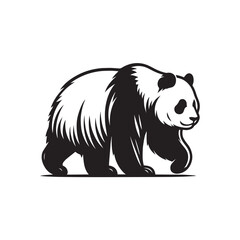 Obraz premium vector illustration of a panda
