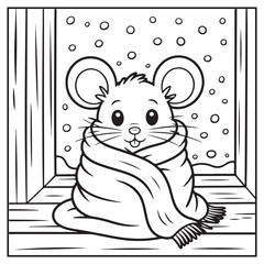 Winter Scenes Coloring Pages