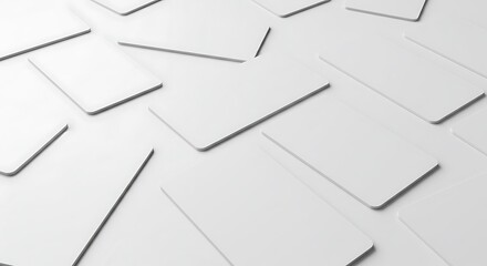 Minimalist White Cards Mockup: Clean, Modern Design for Business or Presentation.