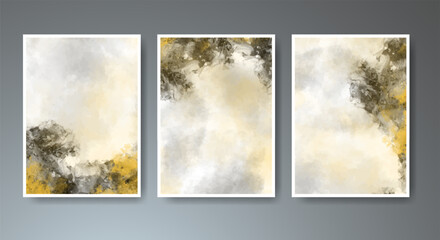 Cards with watercolor background. Design for your cover, date, postcard, banner, logo.