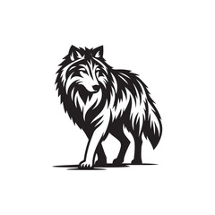 Obraz premium vector illustration of a wolf