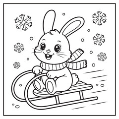 Winter Scenes Coloring Pages
