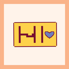 Pixel HUD Icon a vaporwave