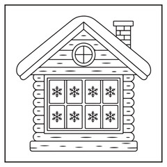 Winter Scenes Coloring Pages