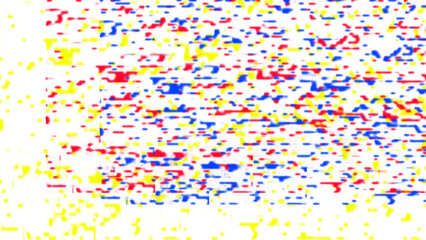 Modern Futurism Design with Broken Video Image and Transparent BG. Techno glitch style backdrop. Glitched banner with TV noise, Glitch camera effect. TV scan line monitor. Data noise texture.