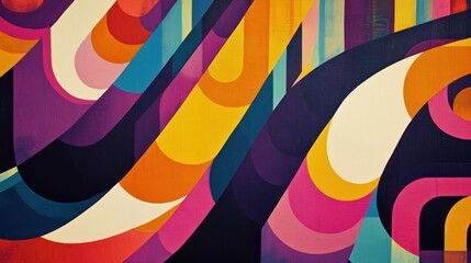 Obraz premium Abstract colorful curves and stripes background.