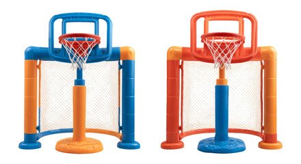 Colorful Isolated Mini Basketball Hoops for Indoor and Outdoor Play
