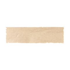Torn kraft paper strip isolated on white