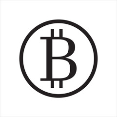 Bitcoin Vector Icon Silhouette Art, Bitcoin Money Icon, Bitcoin Sign Vector Illustration, Bitcoin Symbol Vector Illustration	
