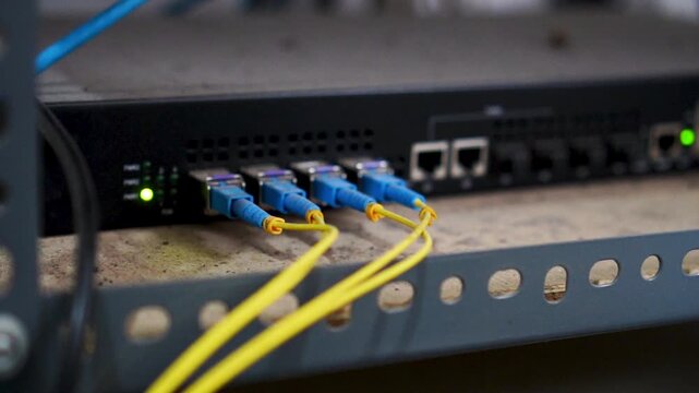 Connecting Fiber Optic Cable to Internet Network Modem