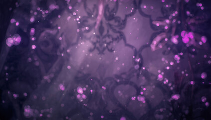 Obraz premium Mystical Purple and Pink Abstract Background: Vibrant Bokeh with Whimsical Textured Patterns in Elegant Glow