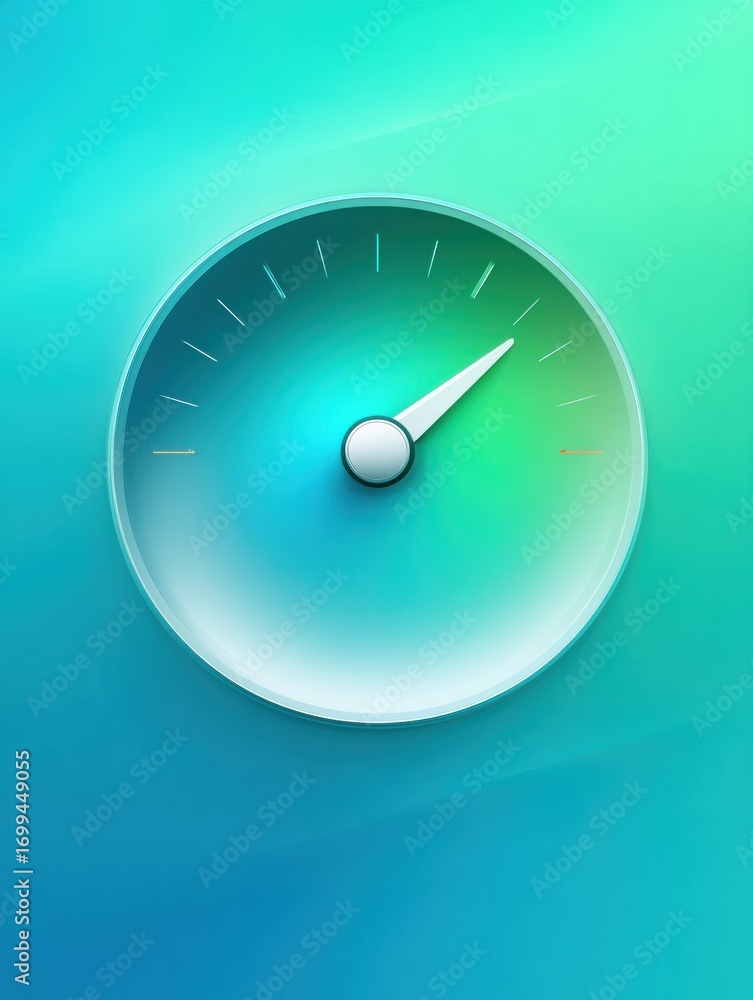 Poster innovative speedometer design showcasing modern aesthetics with blurred gradient background highligh