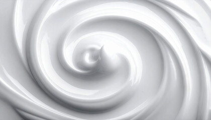 Detailed image of a white cream vortex with a sharp central point