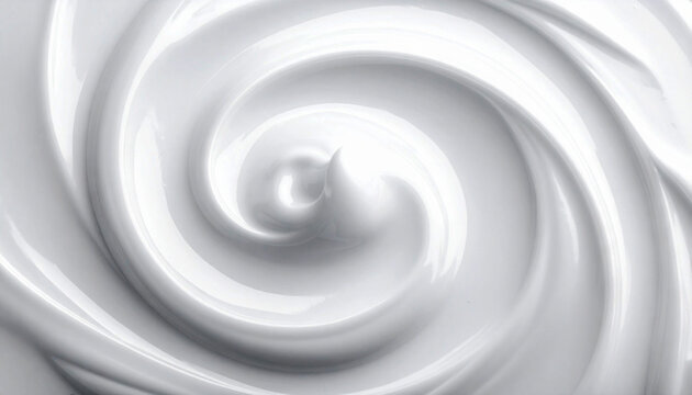 Detailed image of a white cream vortex with a sharp central point