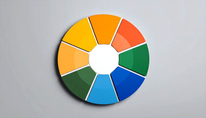 Obraz premium A Simple, Minimalist Color Wheel for Quick Reference & Projects