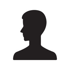 Business Man Face Icon Silhouette Vector Illustration , Man Vector  Profile Icon And Images