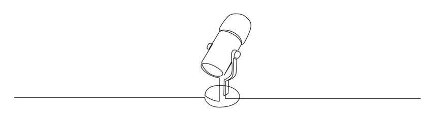 Continuous Line Drawing of Microphone