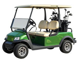 Compact Golf Cart with Full Set of Clubs