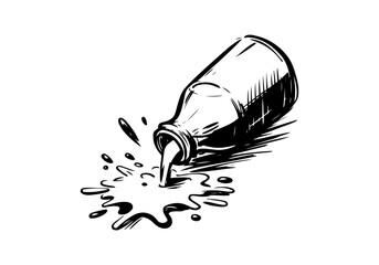 Milk hand drawn sketch vector illustration