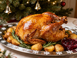 A Traditional Holiday Turkey Platter