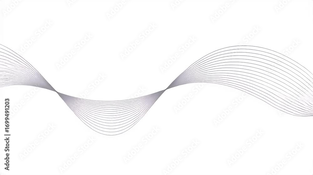 Poster abstract grayscale wave pattern, flowing lines, elegant curves, minimalist design.