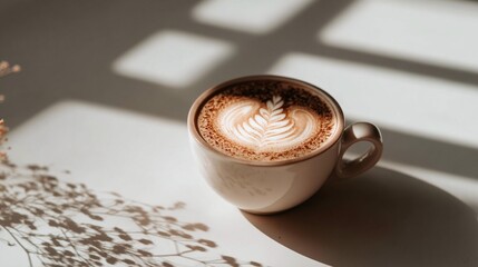 Latte art coffee drink