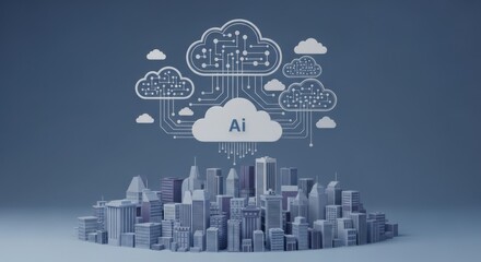 Obraz premium AI empowers smart cities