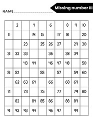 Hundreds chart poster and worksheet