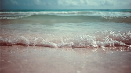 Ocean waves on beach