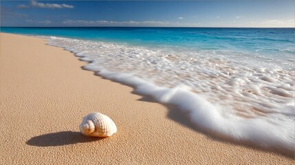 Seashell beach scene