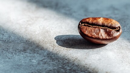 Single coffee bean on surface