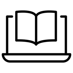 Learning Book Line Icon of Skill Development Icon Set