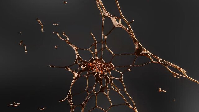 beer drips collider on black bg super slow motion