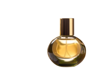 Tuberose Flower with Perfume Bottle and Pearls Isolated on Transparent Background PNG