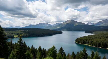 mountain lake in the mountains