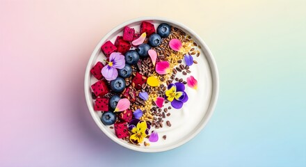 Vibrant & Healthy Dragon Fruit Yogurt Dessert Bowl