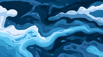 Stunning abstract waves illustration in blue and white, perfect for modern backgrounds and designs