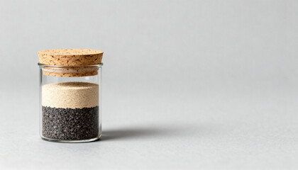 Perfect clean mockup of layered glass jar for packaging and branding use