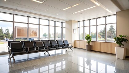 Modern airport waiting area