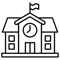 School Outline Icon