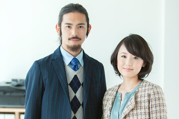 ビジネスマンとビジネスウーマン のポートレート
