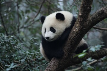 Authentic Wildlife Panda Conservation in Natural Habitat Premium Environmental Awareness Content for Eco-Friendly Marketing and Social Media Campaigns