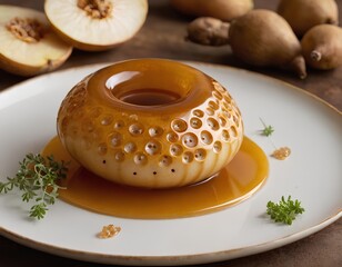 Gourmet Peach and Honeycomb Gelatin Dessert